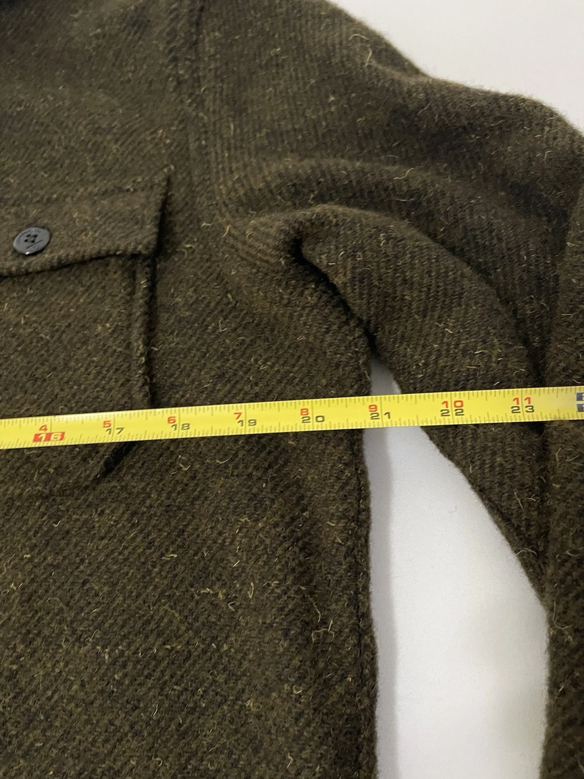 Imogene + Willie CPO Overshirt M Brown Shacket Shirt Jacket Wool Blend image 5