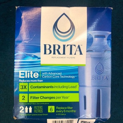 Brita Elite Water Filter Replacement Pitchers Dispensers 2 Pack 120 Gallons