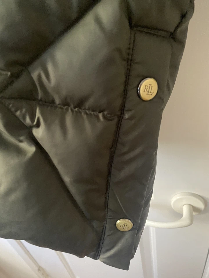 Ralph Lauren gorgeous quilted jacket with removable fur hoodie, EUC Retail: $320 - Image 4 of 4