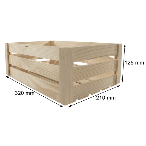 Nest of 3 Farm Shop Display Unit Unfinished Wooden Storage Box Veggie Crates - Picture 4 of 7