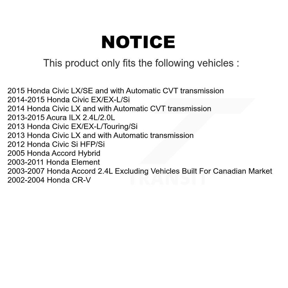 Front Rear SemiMetallic Brake Pad Kit For Honda Accord Civic CRV