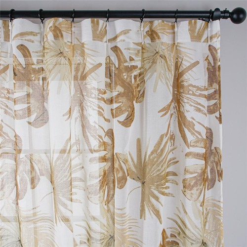 Grüne Blätter transparente Vorhänge Zimmer Pflanze Voile Tüll Fenster Behandlungen Vorhänge - Bild 10 von 20