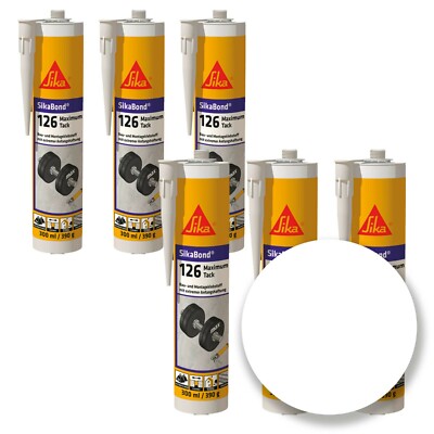 Montageklebstoff SikaBond Maximum Tack Weiß 6 Kartuschen a 300 ml