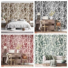 3D Floral Leaves Pattern Self-adhesive Wallpaper Removable Wallpaper Wall Mural