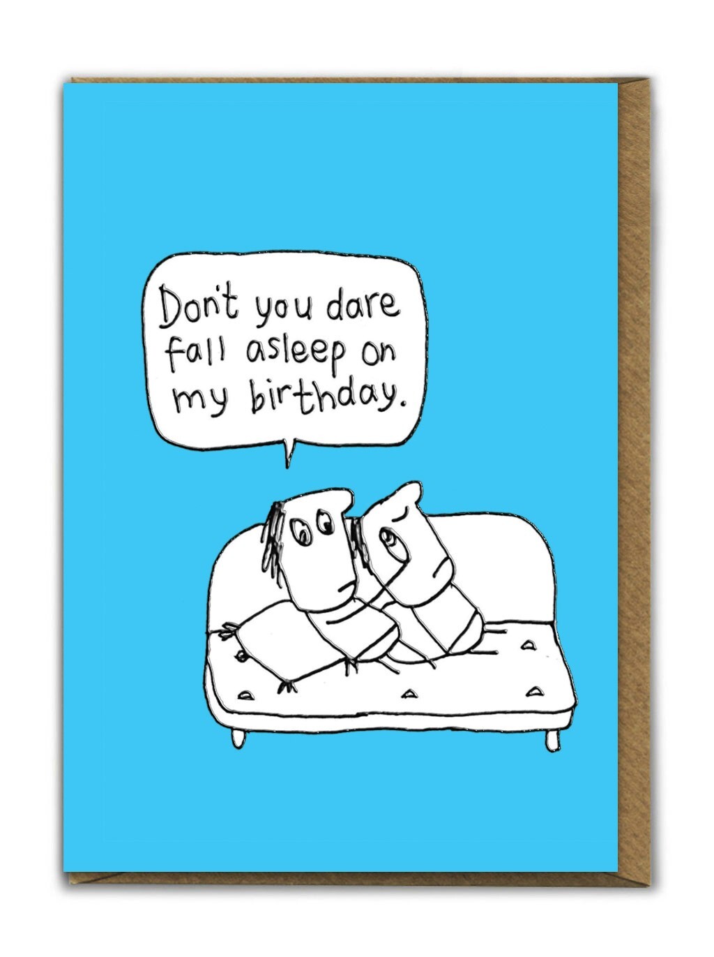 Funny Birthday Card Cute Quirky Cartoon Humour Witty Amusing Silly Illustration