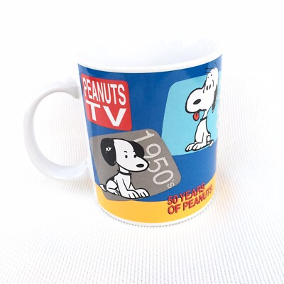Peanuts Snoopy Anniversary 50 Years of Peanuts TV Historic Mug