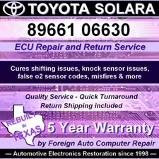 89661 06630 Solara Toyota ECU Repair - Cure shifting issues - 5yr warranty