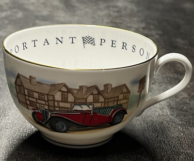 Original Royal Worcester - Fine Bone China - Oldtimer Motiv - Tasse, Untertasse