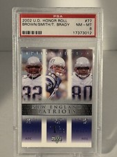 TOM BRADY 2002 UPPER DECK HONOR ROLL #77  PATRIOTS PSA 8
