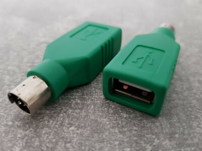 USB PS/2 ADAPTER - USB Buchse auf PS/2 Stecker - grün - 1 Stk.