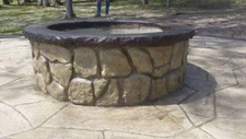 Concrete Fire Pit & Seat Wall Form Liner - Boulder Face (Long-75")