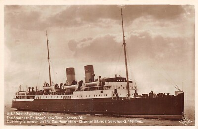 POSTKARTE SCHIFFE SS '' ISLE OF JERSEY ''