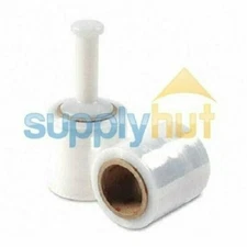 3" in. x 1000FT 80 Gauge 12 Rolls Stretch Shrink Film Hand Wrap + Handle