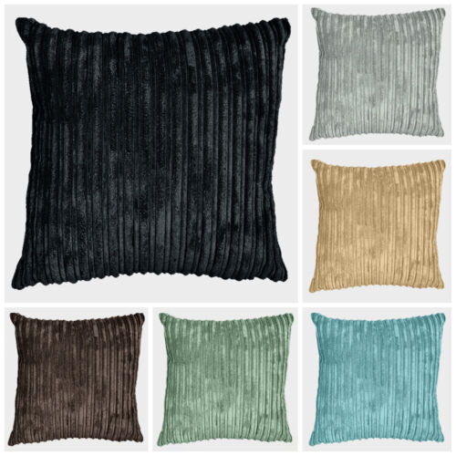 Jumbo Cord Cushion Covers Throw Sofa Pillow Cases Striped 16" 18" 20" 22" 24" UK - Afbeelding 1 van 12