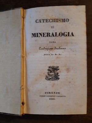 KATECHISMUS DER MINERALOGIE FLORENZ CIARDETTI 1838