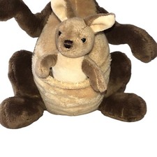 GUND Kangaroo Mother  Joey Kid Plush Soft Toy Stuffed Animal Brown Jirra 031074