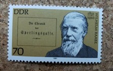 Germania DDR 1981 Wilhelm Raabe scrittore letteratura Sc#2184 MNH