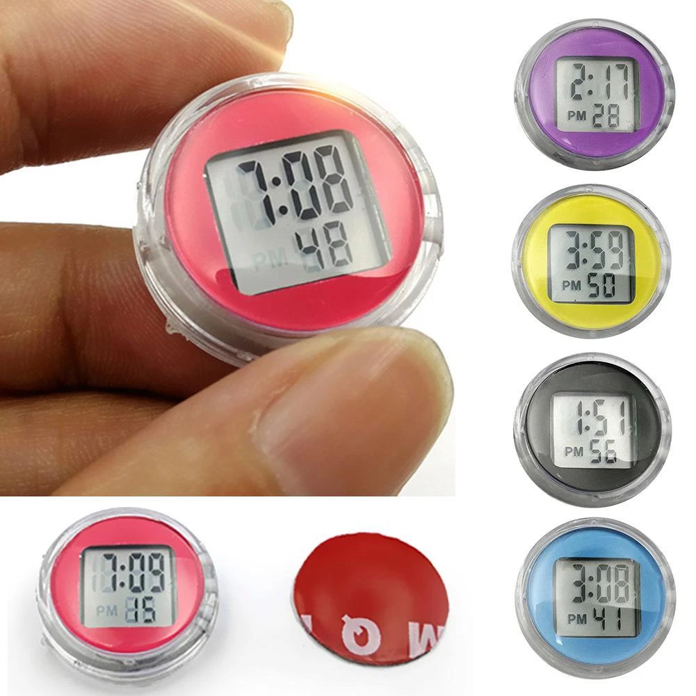 Mini Bike Motorcycle Clock Watch Waterproof Stick On Motorbike