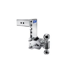 B&W Trailer Hitches Chrome Tow & Stow Adjustable Trailer Hitch Ball Mount - F...