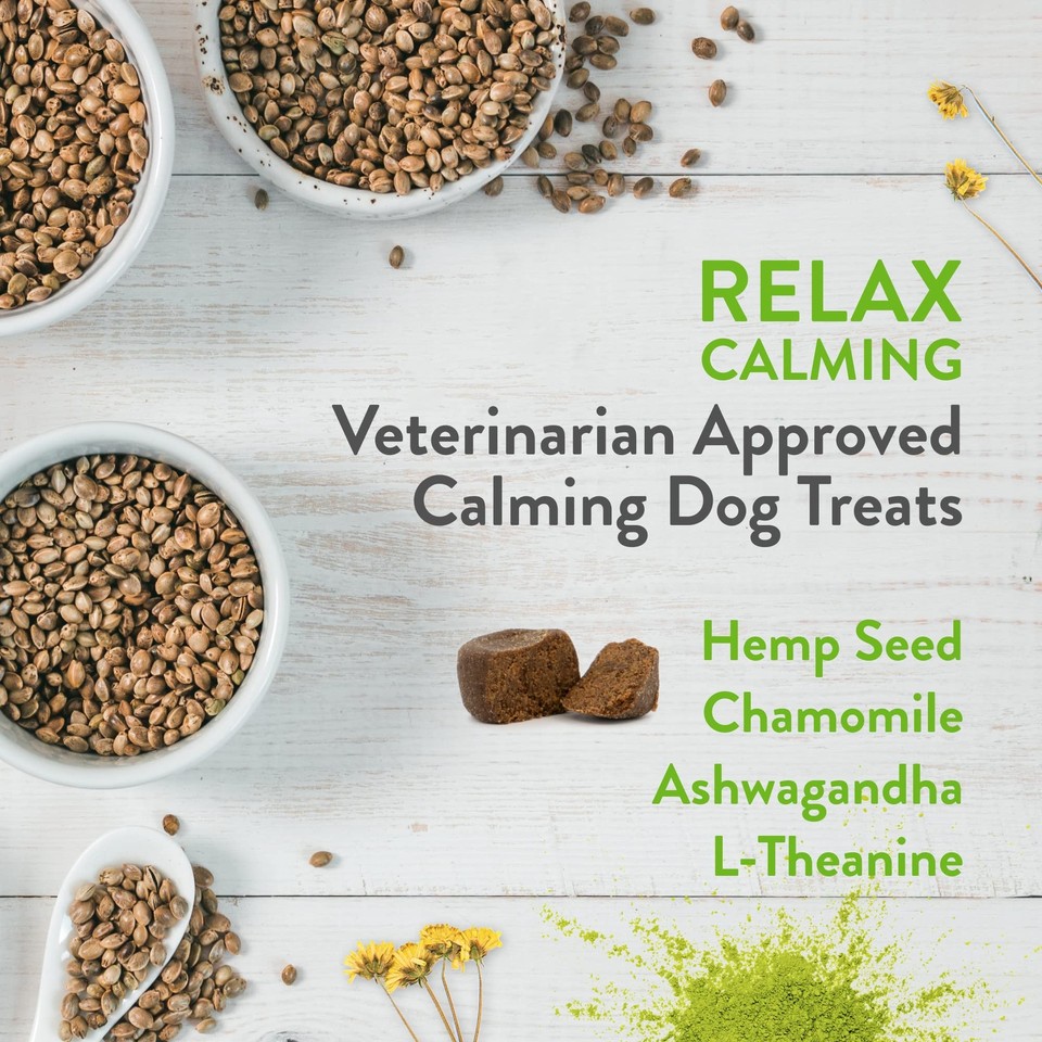 Relax Calming Chews for Dogs Dog Anxiety Relief, Dog Calming Treats