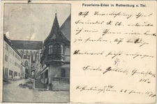 Old postcard Rothenburg Feuerleins bay window GERMANY (1076579)