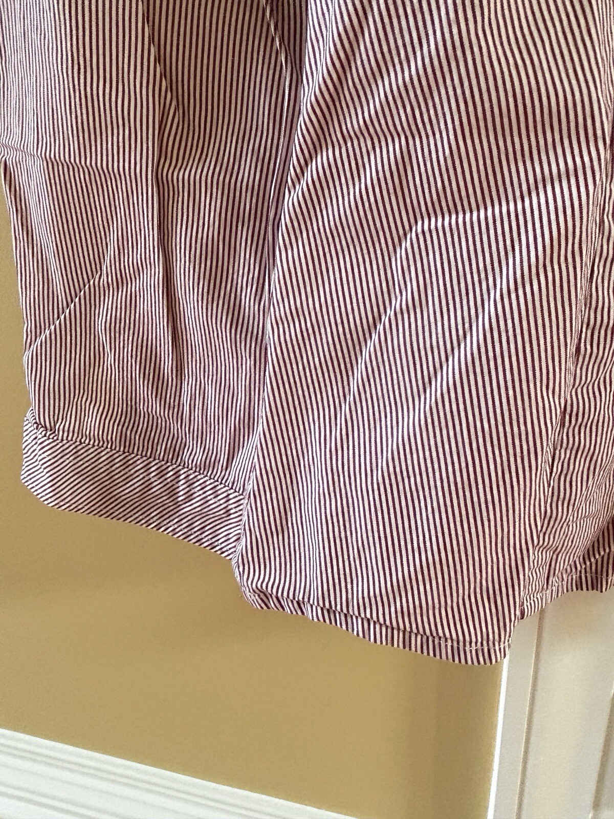 Talbots Shirt Women stripe Ruffled V Neck Button … - image 3