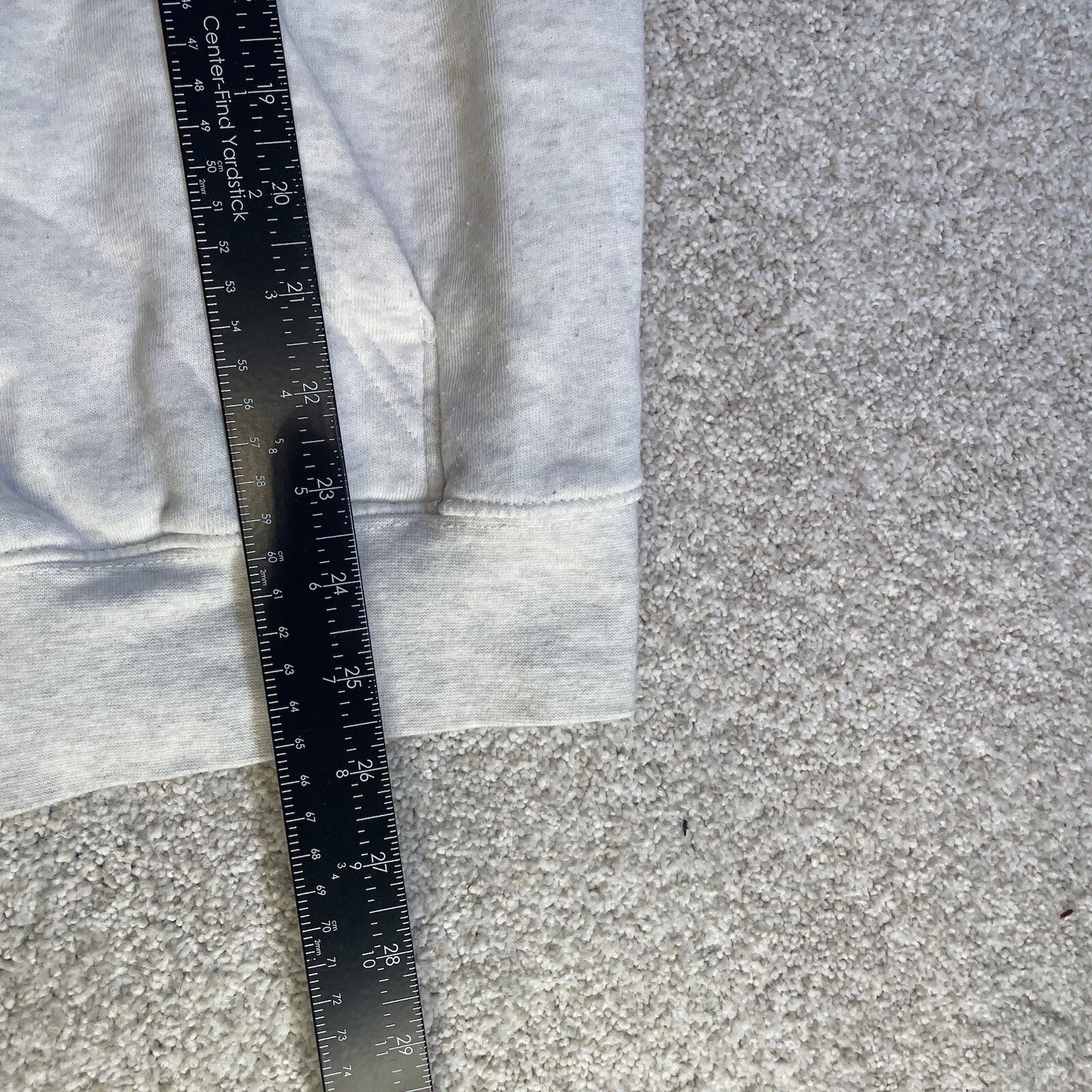 OFF WHITE Felpa con cappuccio e zip intera H&M Basic uomo piccola grigio chiaro bianco sporco con tasche