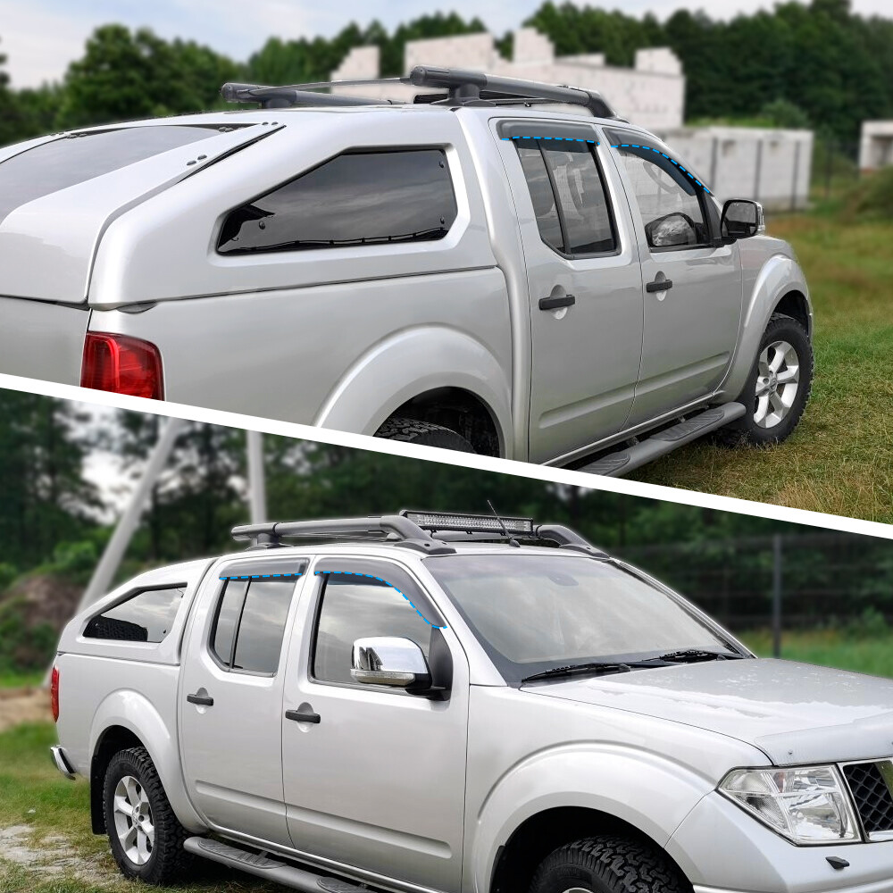 for Nissan Navara D40 20052015 Double Cab Wind Deflectors Rain Guard Shield 726320915823 eBay
