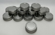 1/2 Oz Round Screw Top Can W/ Cover Lid Storage Tin Can Container Lot Of 17 PCS
