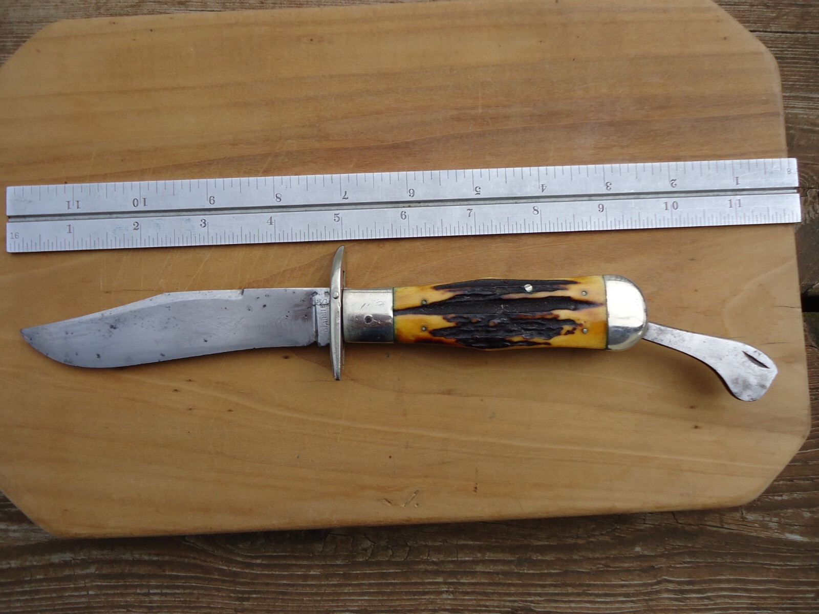 VINTAGE MARBLES KNIFE STAG SAFETY FOLDER
