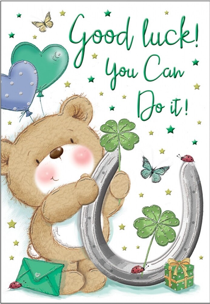 Good Luck You Can Do It Card With Verse Horseshoe Regal Publishing