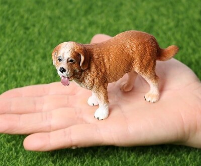 Saint Bernard Dog Animal Toy PVC Action Figure Kids Toys Party Gifts