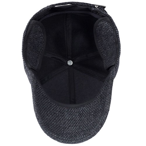 Men's Baseball Cap Warm Thick Hats Ear Protectors Earflap Elegant Winter Hat - Picture 9 of 14