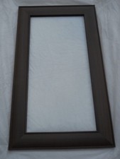 PAIR OF 2 13 X 16 OPEN FRAME DOOR WITH GLASS, SABLE WALNUT MDF KITCHEN CABINET