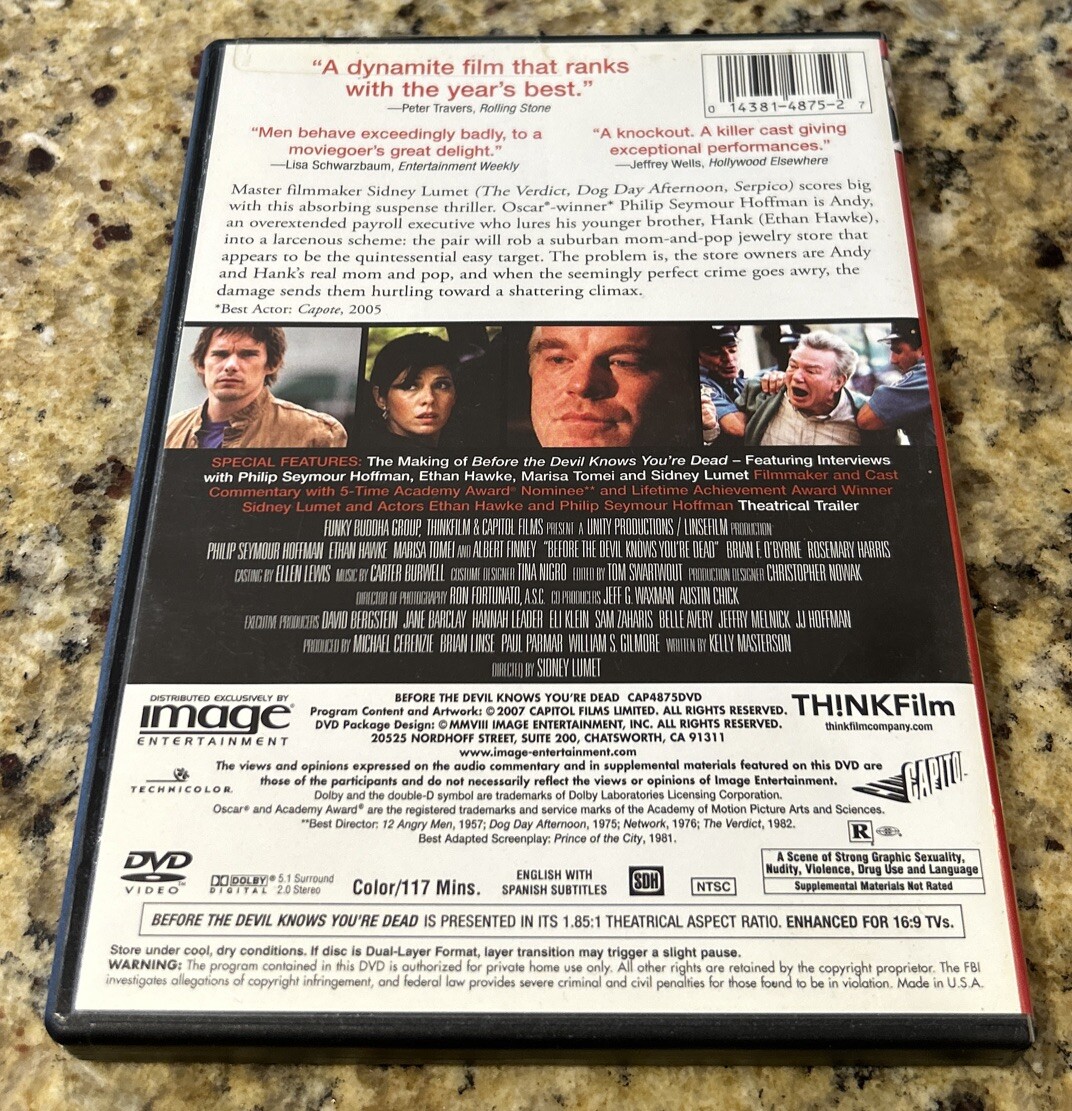 Before the Devil Knows You're Dead (DVD) Ethan Hawke, Marisa Tomei