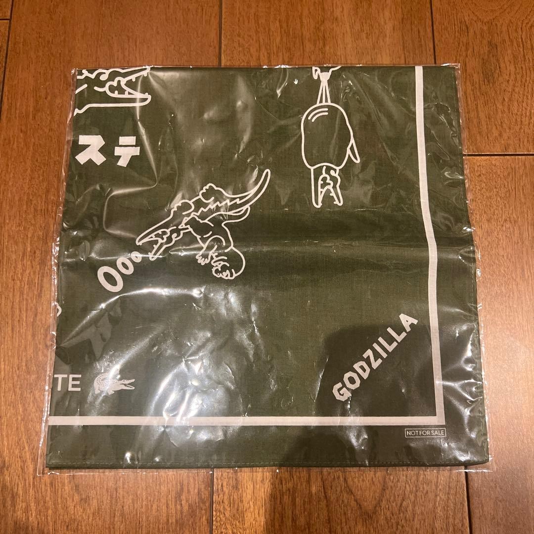Lacoste x Godzilla Collaboration Bandana Japan Limited Official Khaki Green NEW