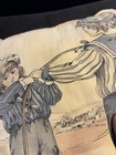 Vintage Decorative Throw Pillow Children Antique Victorian Era Style Dog Unique — photo 3