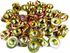 50 x DIN 6923 Flanschmutter mit Sperrzahn M8, gelb verzinkt