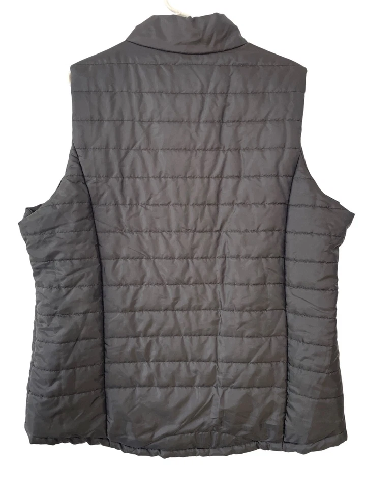 Bobbie Brooks Puffer 背心大码 3X 拉链前黑色聚酯纤维户外活动 — 第 2/4 张图片