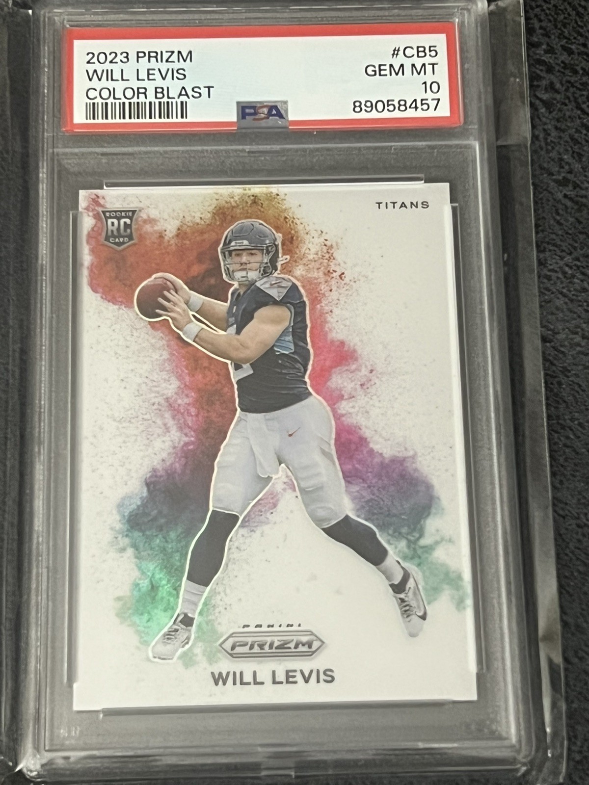Will Levis Panini Prizm Color Blast #CB5 Base