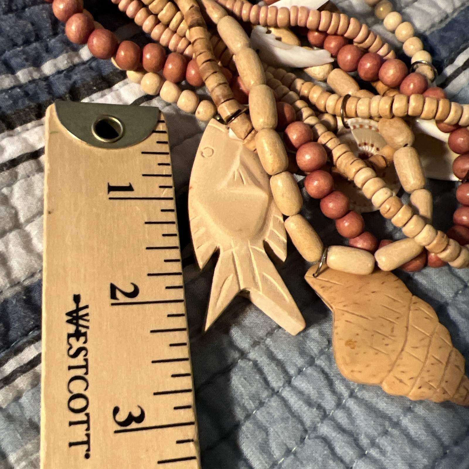 Beautiful Handmade Multi Strand Boho Shell Wood B… - image 12