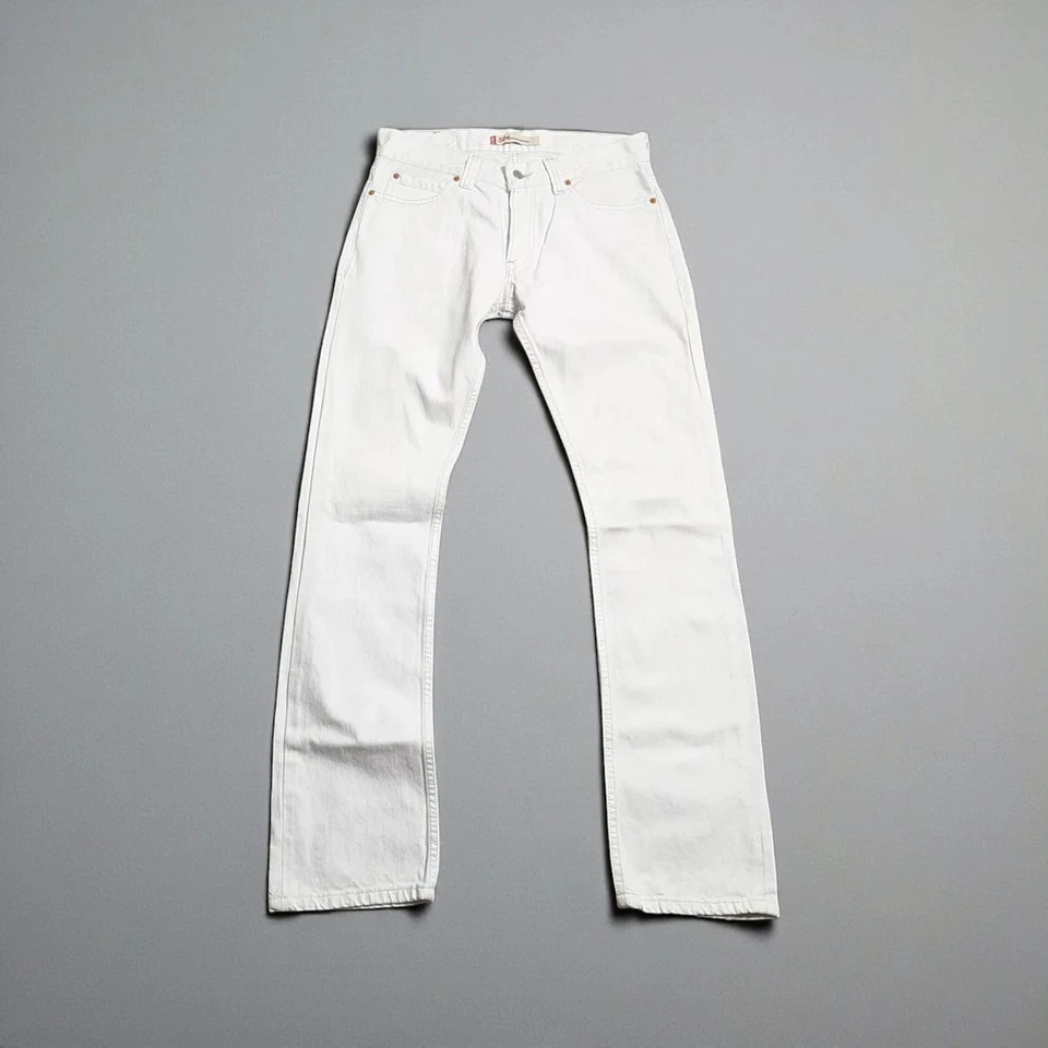Levi’s 506 Jeans De Mezclilla Blanco Recto Algodón W32 L34 Vintage 90s 00s Y2K - Imagen 1 de 4