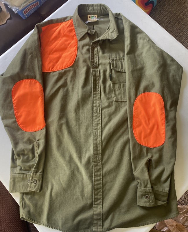 Ideal Men’s Medium Shooting Shirt Green & Blaze Orange