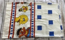 Vintage Sesame Street Pillowcase Standard Size Double Sided Made In USA 80s 90s