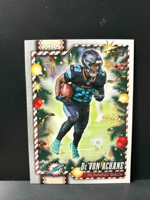 2026 Topps Flagship - Holiday De'Von Achane Dolphins 