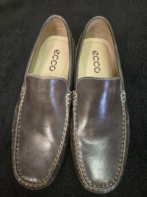 Ecco Men s Moc 2 Classic Slip On Brown Leather Loafers Size 42 US 8.5/9
