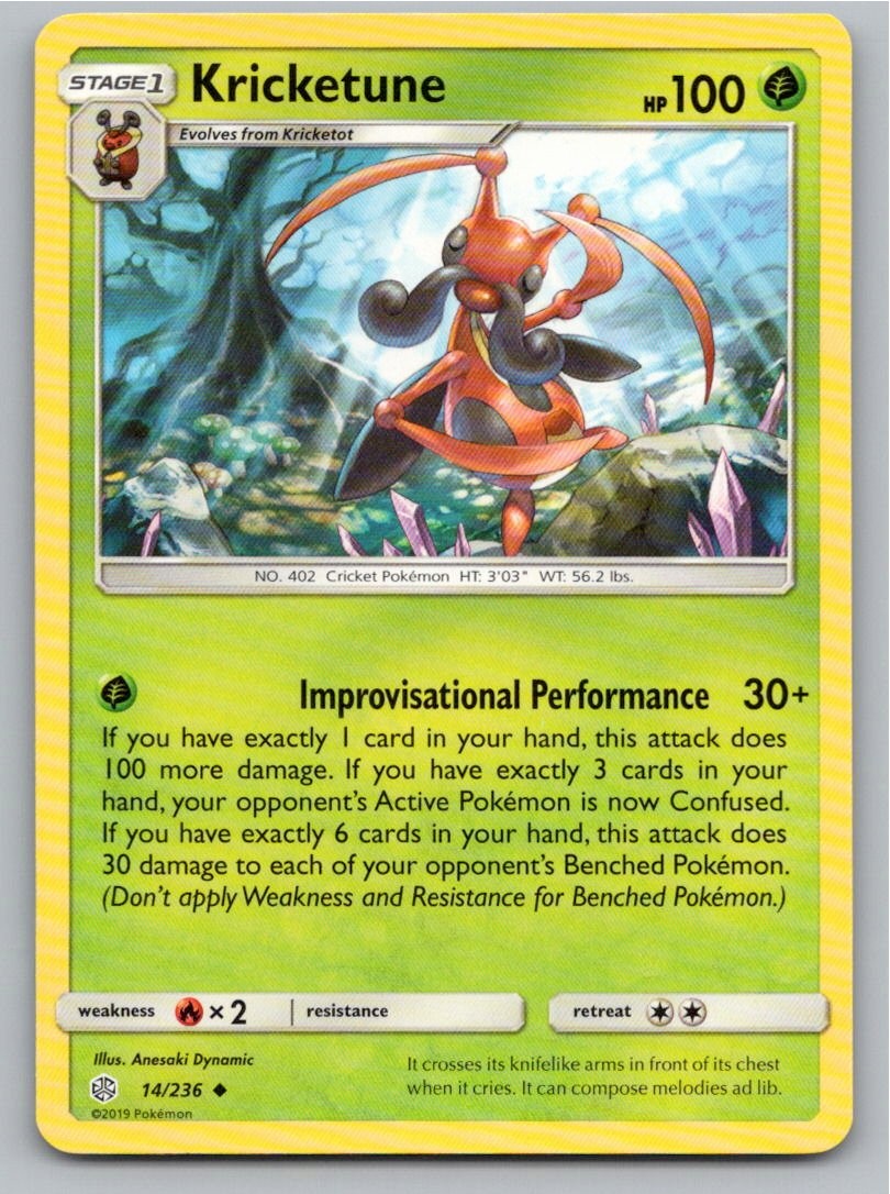 2019 POKEMON KRICKETUNE COSMIC ECLIPSE 14/236 UC NM A68397 FREE S&H