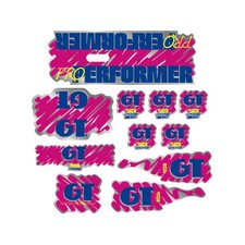 1988 GT BMX - PRO Performer decal set for Chrome or White frame - on Chrome