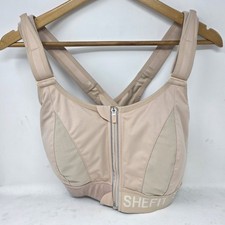 Shefit 3Luxe High Impact Nude Beige Front Zip Sports Bra
