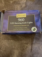 Image of JINGLES WHITE 960 LED SNOWING ICICLE LIGHTS